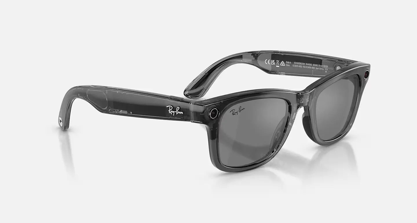 Ray-Ban Meta & Coperni Gen 1 Wayfarer Limited Edition - (F) Shiny Transparent Black - (L) Grey Mirror - (Standard)