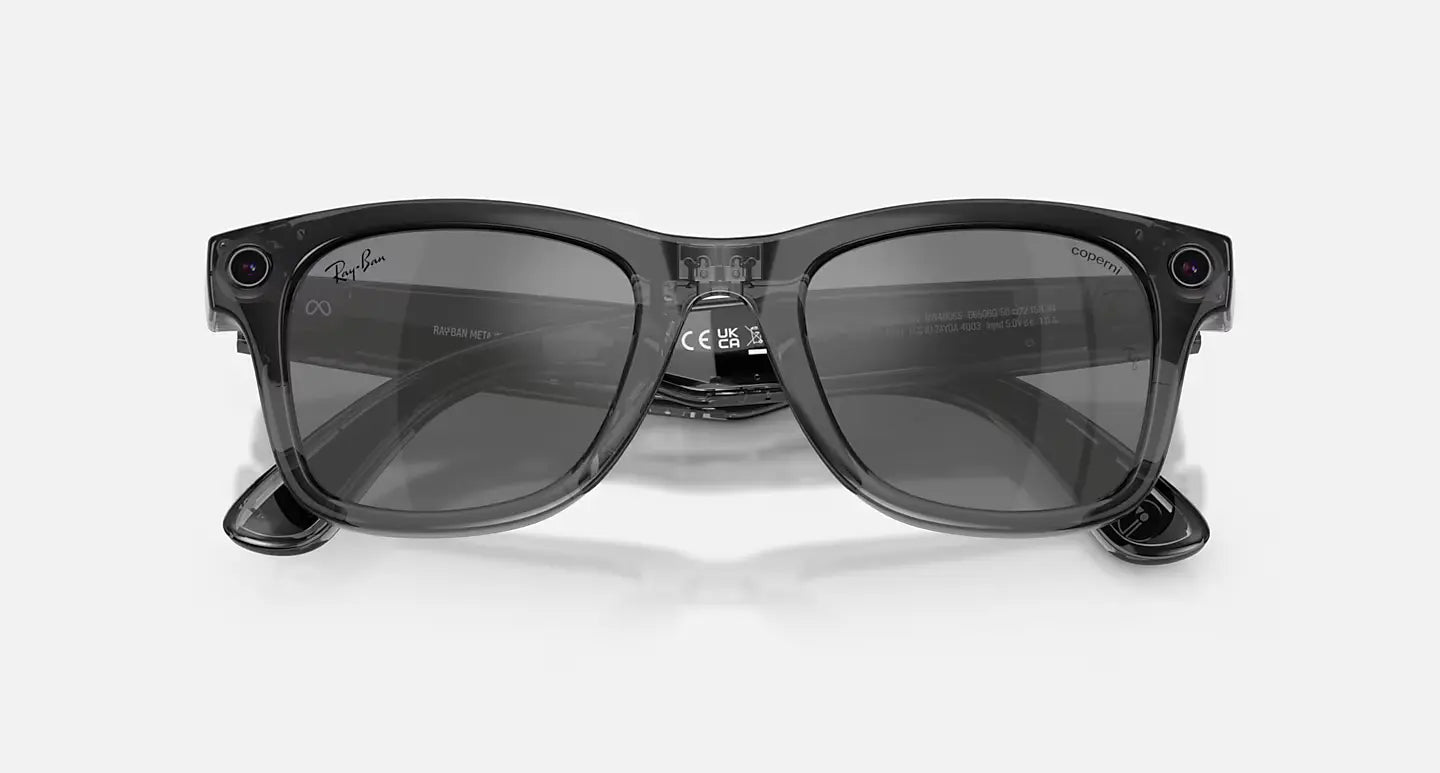 Ray-Ban Meta & Coperni Gen 1 Wayfarer Limited Edition - (F) Shiny Transparent Black - (L) Grey Mirror - (Standard)
