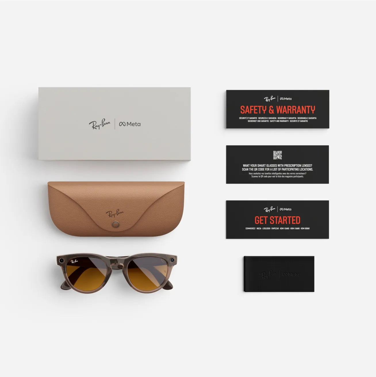 Ray-Ban Meta Headliner Gen 1 - (F) Shiny Warm Stone Transparent - (L) Saffron Yellow Transitions - (Standard)