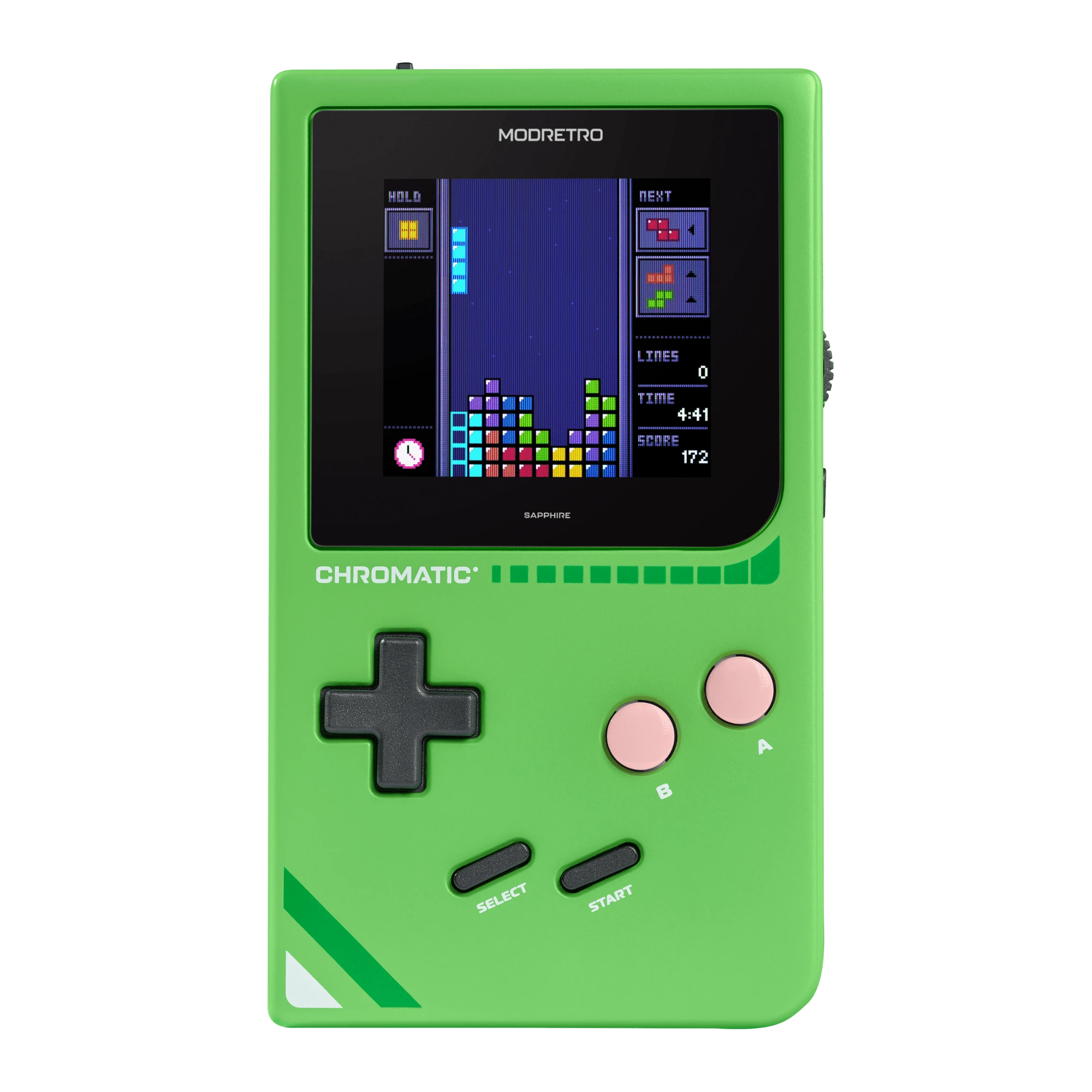 ModRetro Chromatic + Tetris Bundle Leaf Green - Sapphire Display