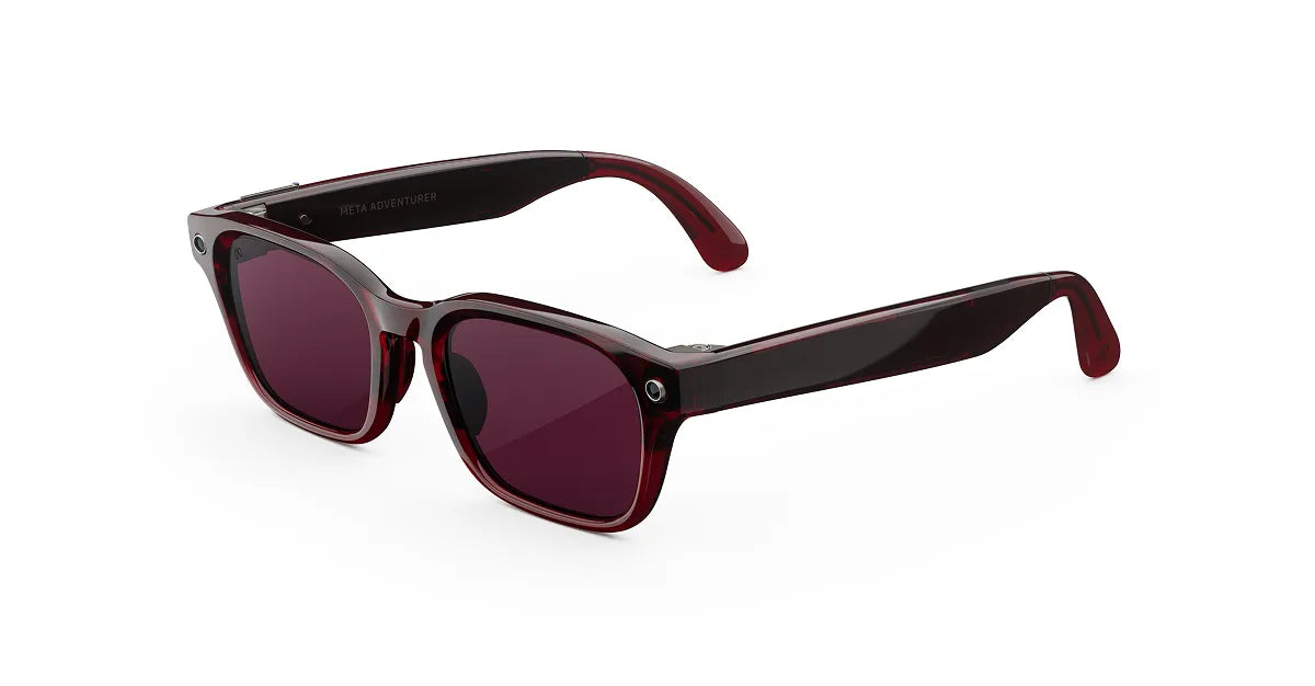 Meta Adventurer AI Glasses - (F) Merlot - (L) Clear to Ruby Transitions - (Large)