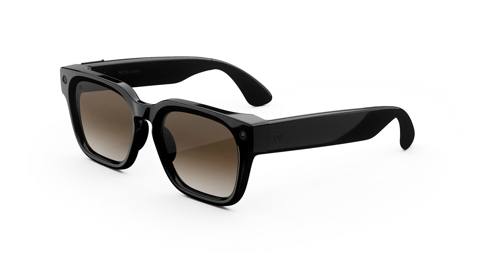 Meta Fury AI Glasses - (F) Classic Black - (L) Brown Gradient - (Standard)
