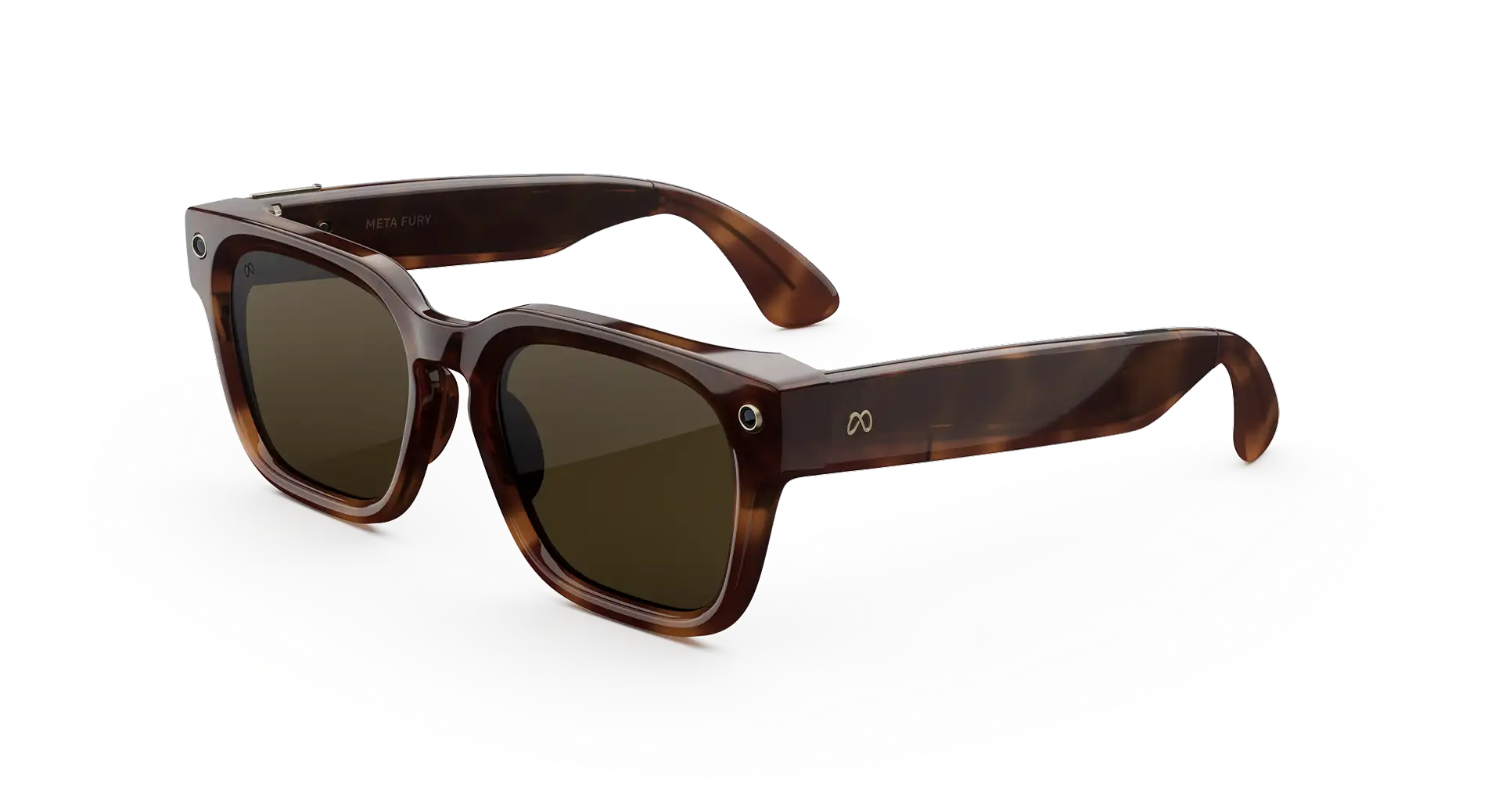 Meta Fury AI Glasses - (F) Mahogany - (L) Green - (Standard)