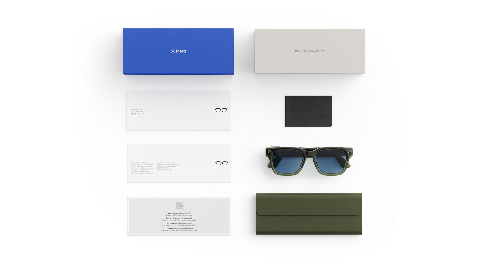 Meta Fury AI Glasses - (F) Racing Green - (L) Light Blue Atlantic - (Standard)