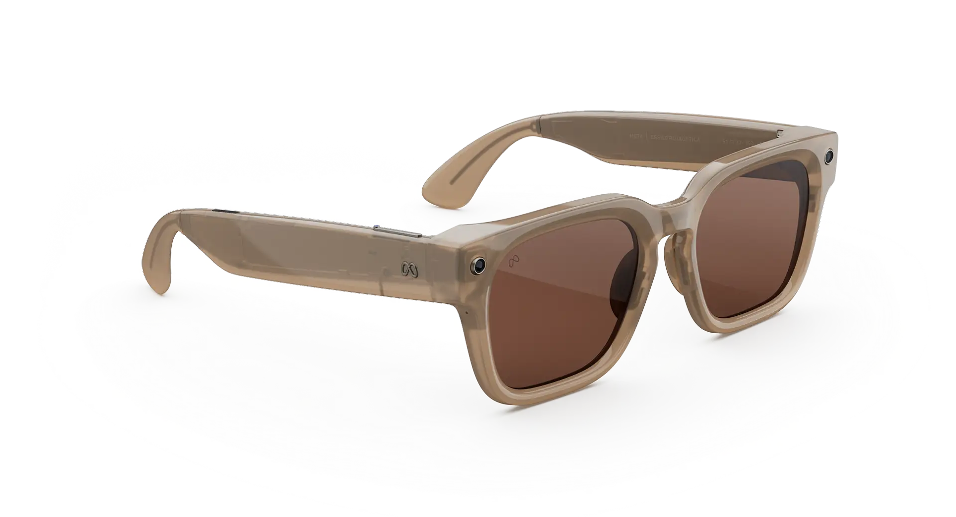 Meta Fury AI Glasses - (F) Sandstone - (L) Dark Amber - (Standard)