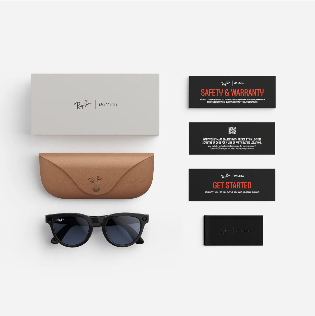 Ray-Ban Meta Headliner Gen 1 - (F) Shiny Black - (L) Clear to Sapphire Transitions - (Standard)