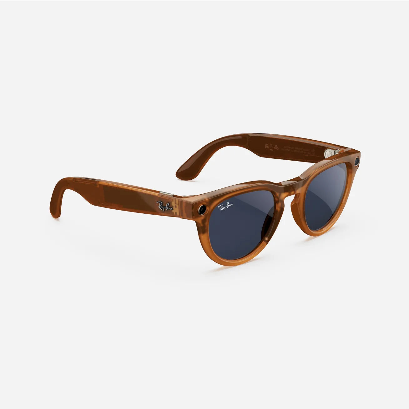 Ray-Ban Meta Headliner Gen 1 - (F) Shiny Caramel Transparent - (L) Clear to Sapphire Transitions - (Standard)