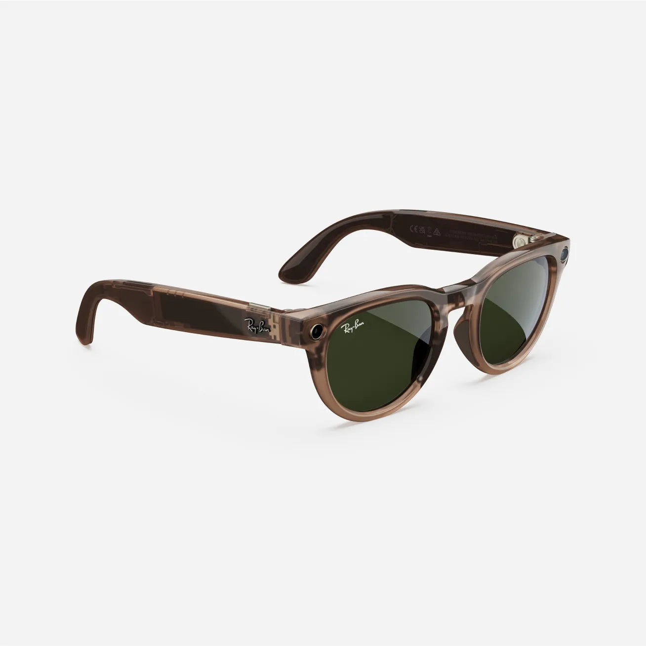 Ray-Ban Meta Headliner Gen 1 - (F) Shiny Warm Stone Transparent - (L) Dark Green Transitions - (Standard)