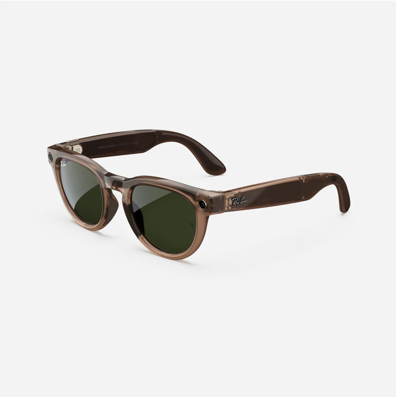Ray-Ban Meta Headliner Gen 1 - (F) Shiny Warm Stone Transparent - (L) Dark Green Transitions - (Standard)