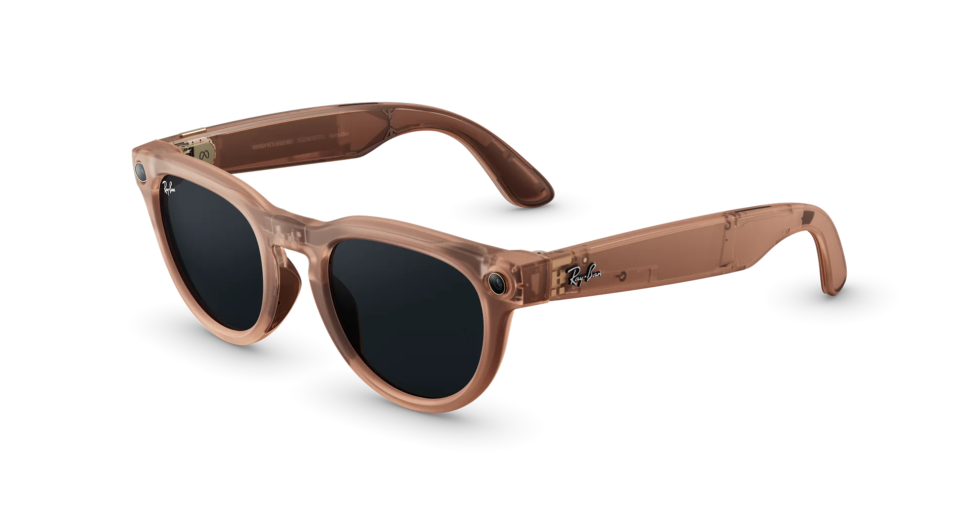 Ray-Ban Meta Headliner Gen 2 - (F) Matte Transparent Peach - (L) Clear to Grey Transitions - (Standard)