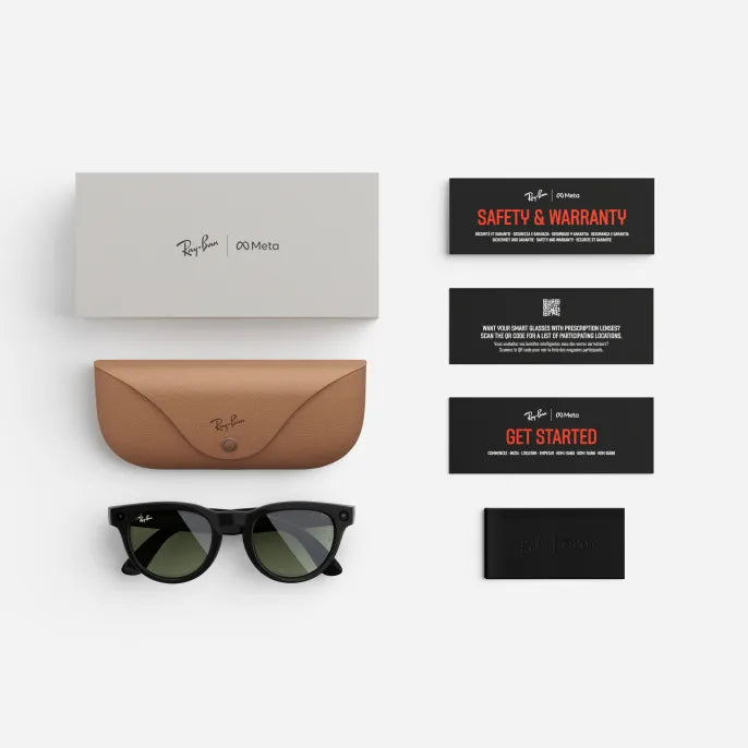 Ray-Ban Meta Headliner Gen 1 - (F) Shiny Black - (L) Green - (Standard)