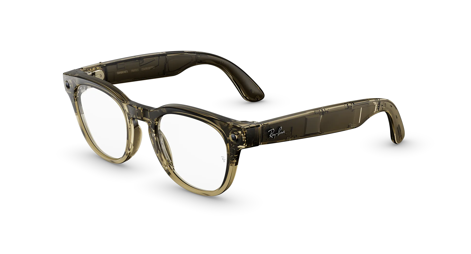 Ray-Ban Meta Scriber Optics (Gen 2) - (F) Shiny Transparent Stone Beige - (L) Clear - (Standard)