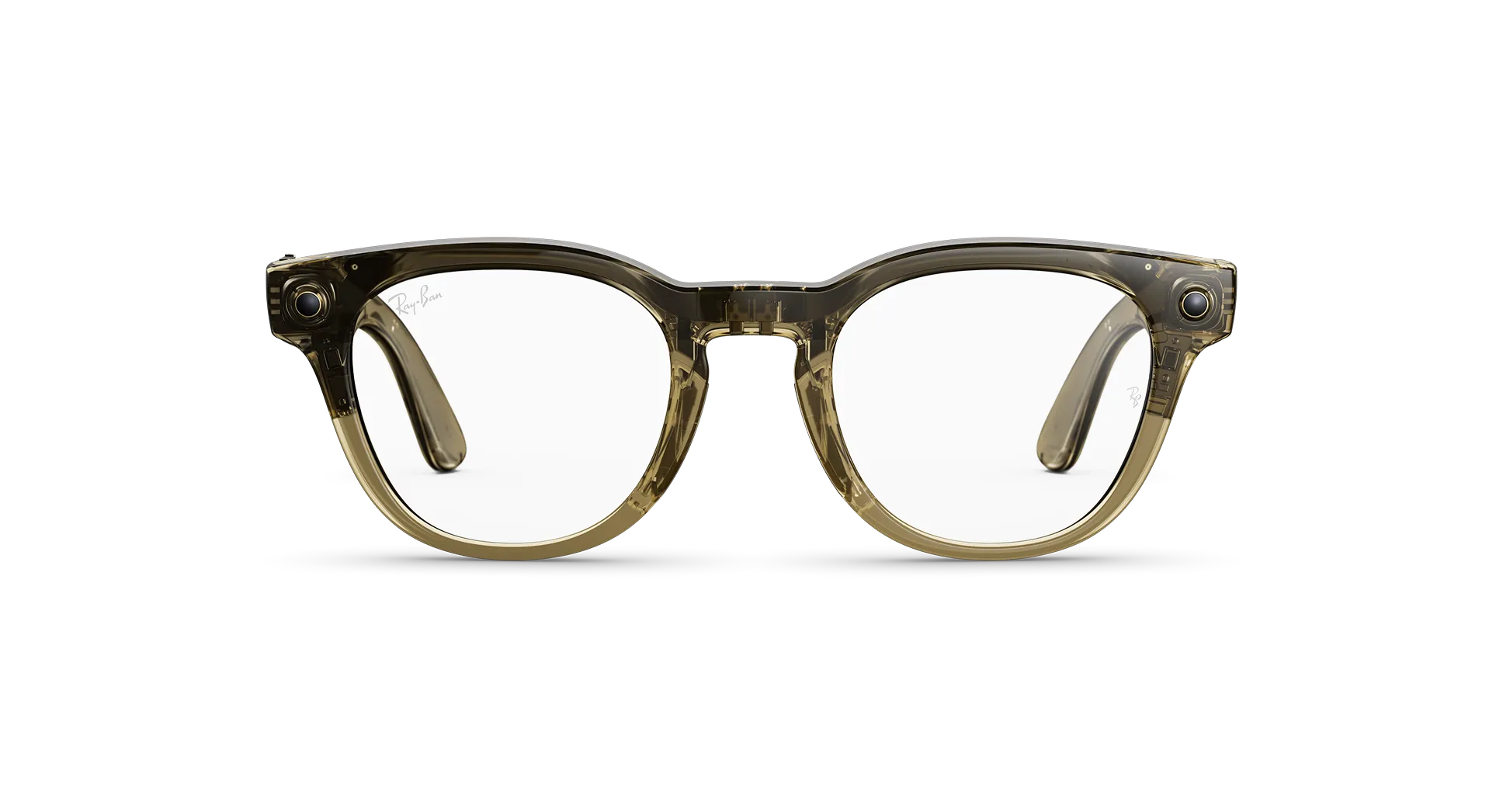 Ray-Ban Meta Scriber Optics (Gen 2) - (F) Shiny Transparent Stone Beige - (L) Clear - (Standard)