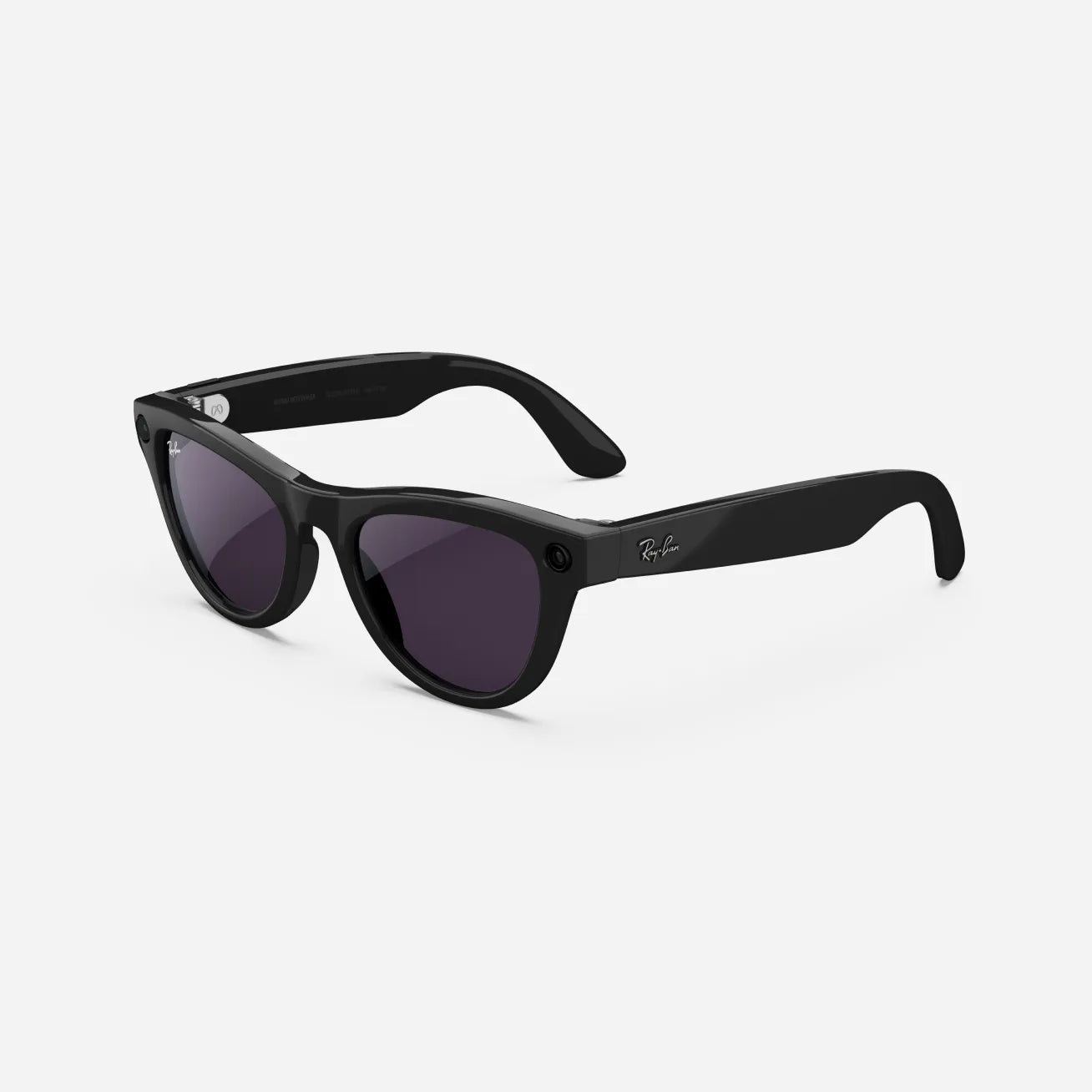 Ray-Ban Meta Skyler Gen 1 - (F) Shiny Black - (L) Clear to Amethyst Transitions - (Standard)