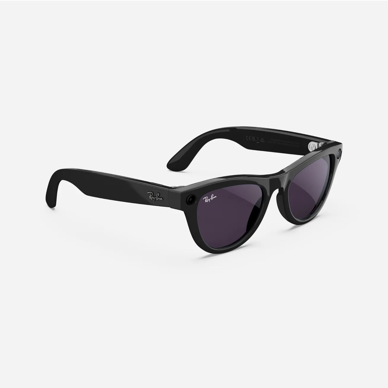 Ray-Ban Meta Skyler Gen 1 - (F) Shiny Black - (L) Clear to Amethyst Transitions - (Standard)
