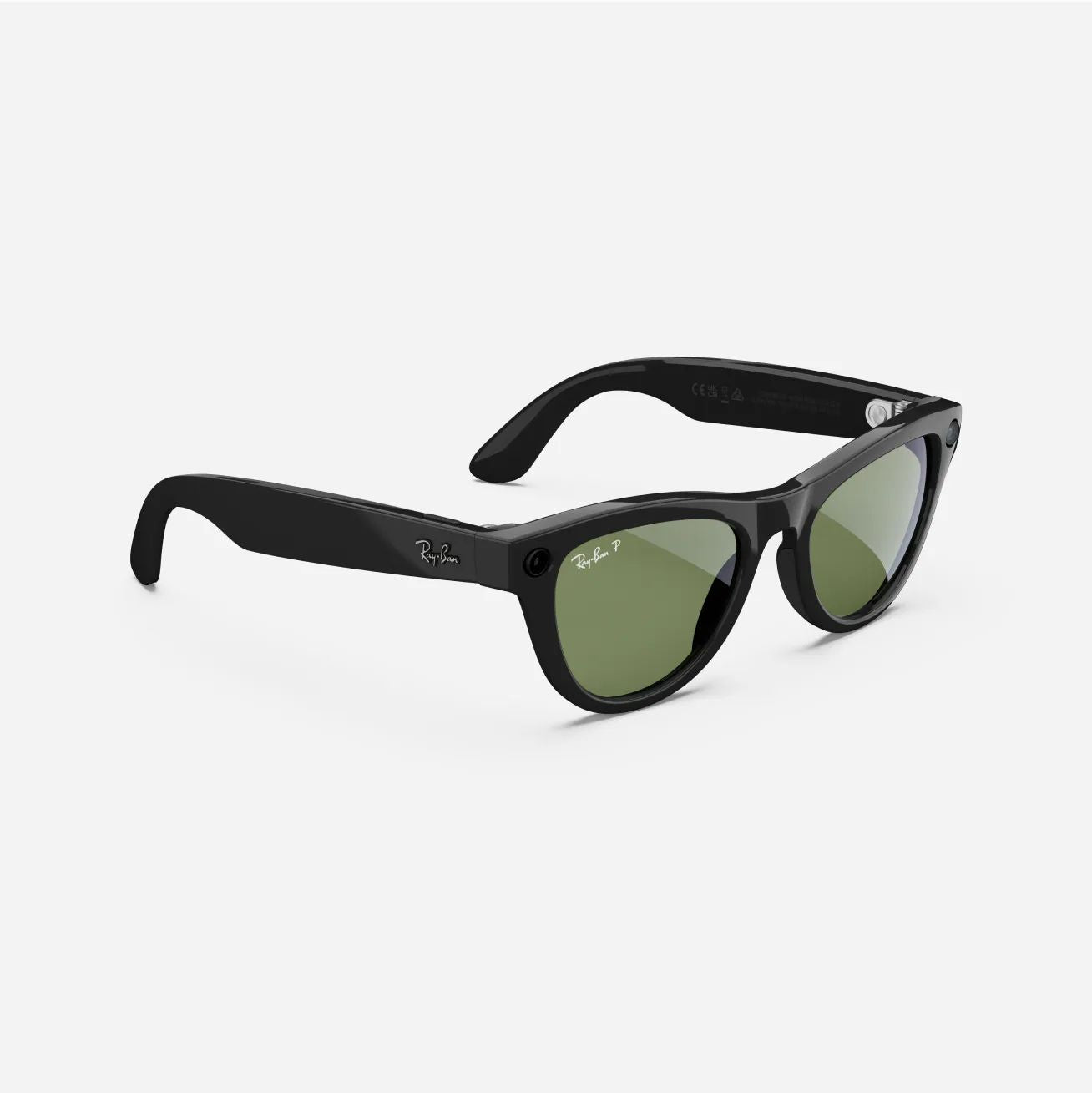 Ray-Ban Meta Skyler Gen 1- (F) Shiny Black - (L) Green Polarised - (Standard)