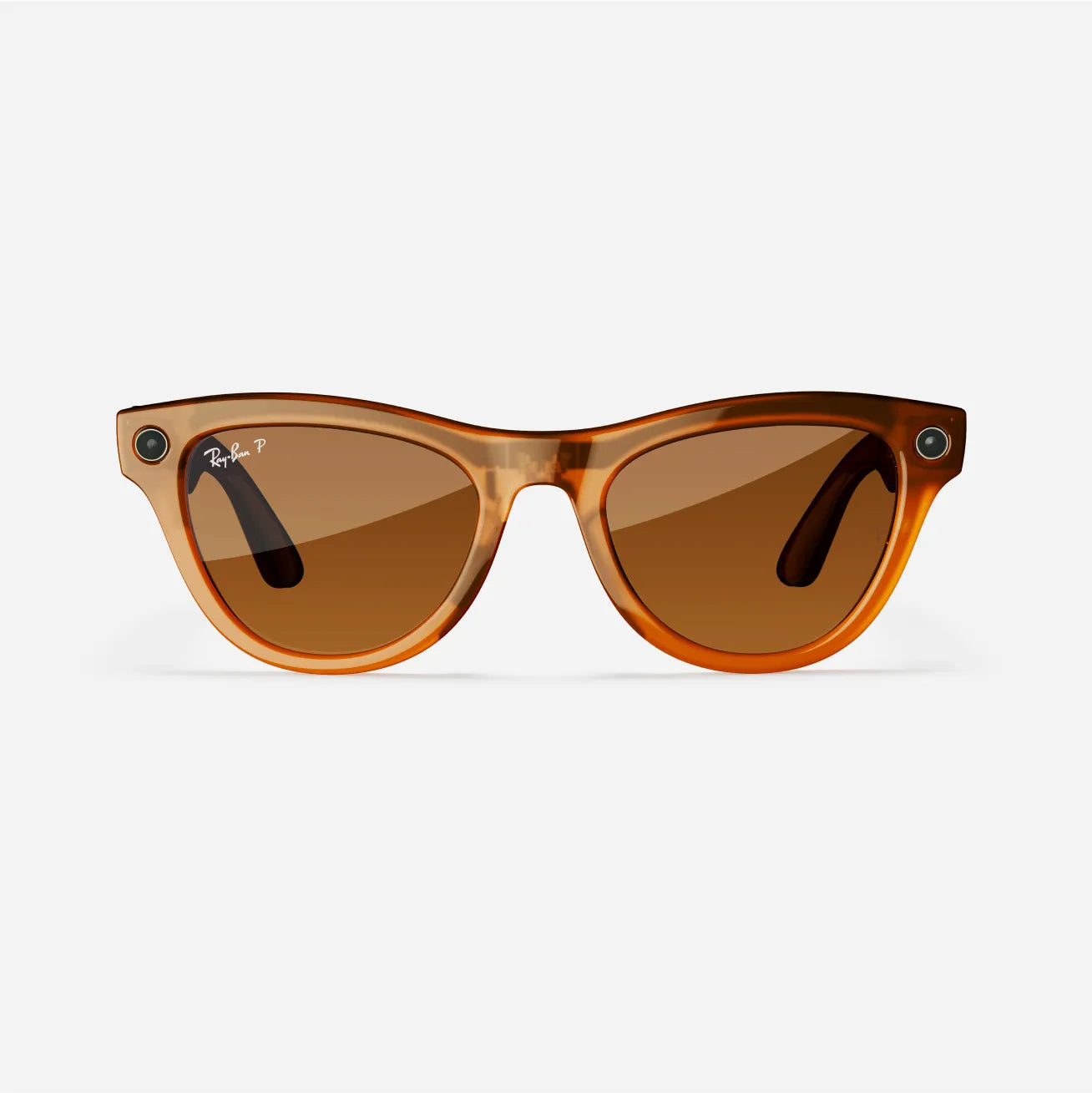 Ray-Ban Meta Skyler Gen 1 - (F) Shiny Caramel Transparent - (L) Brown Polarised - (Standard)