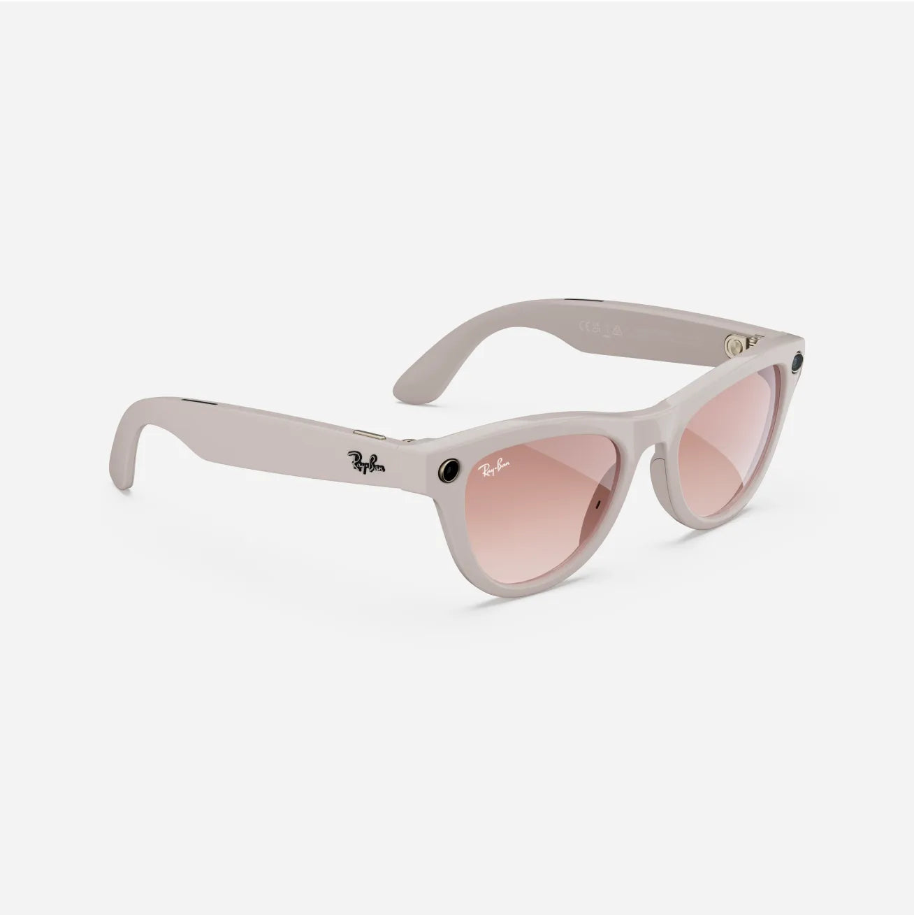 Ray-Ban Meta Skyler Gen 1 - (F) Shiny Chalky Gray - (L) Gradient Cinnamon Pink - (Standard)