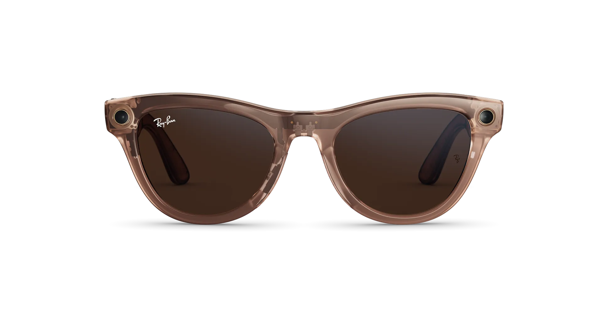 Ray-Ban Meta Skyler Gen 2 - (F) Shiny Transparent Peach – (L) Clear to Brown Transitions – (Standard)