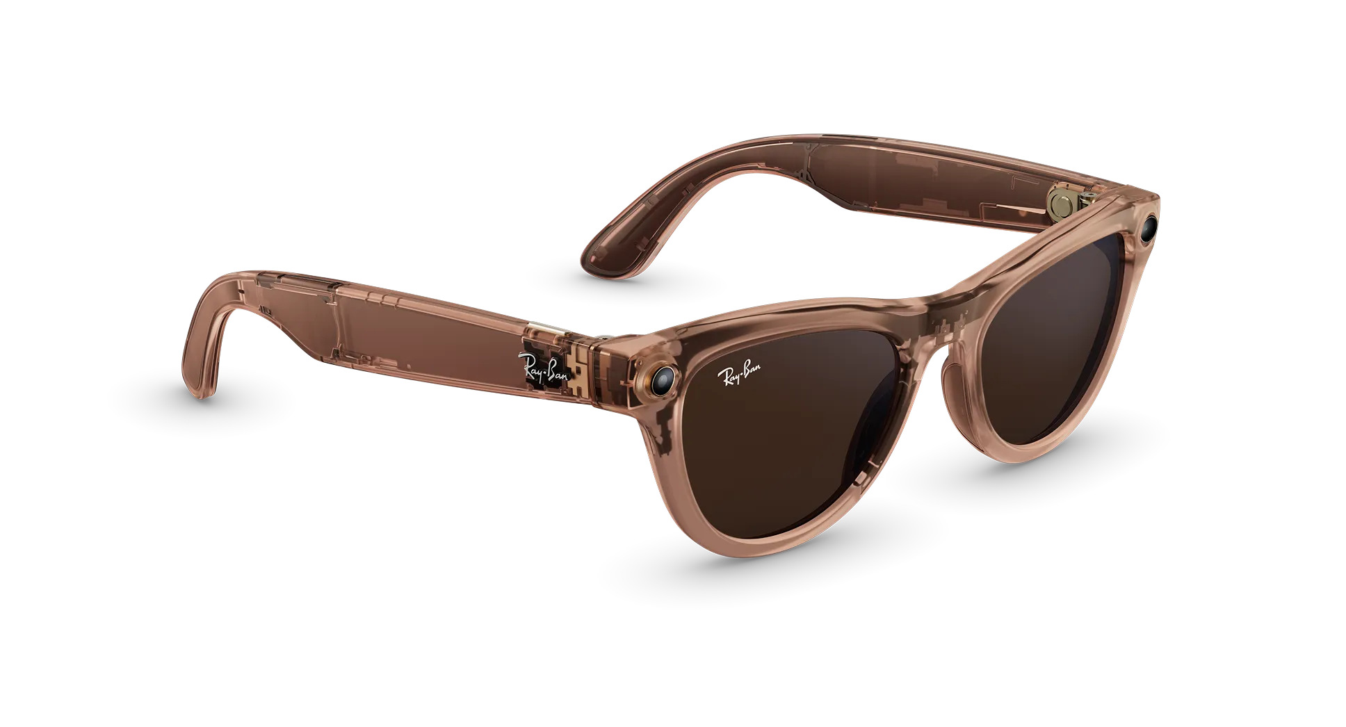 Ray-Ban Meta Skyler Gen 2 - (F) Shiny Transparent Peach – (L) Clear to Brown Transitions – (Standard)