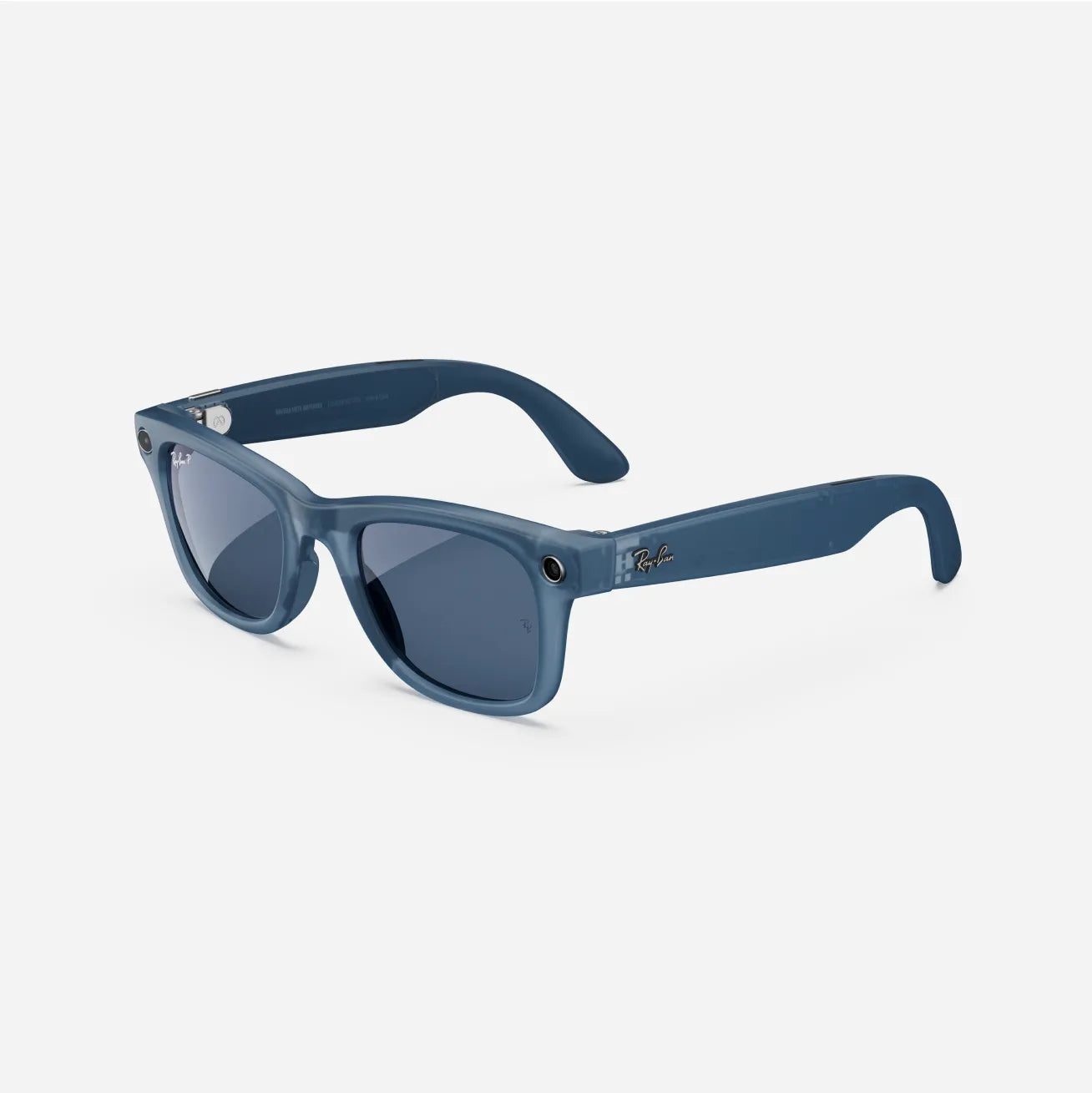 Ray-Ban Meta Wayfarer Gen 1 - (F) Matte Jeans Transparent - (L) Dusty Blue Polarised - (Standard)