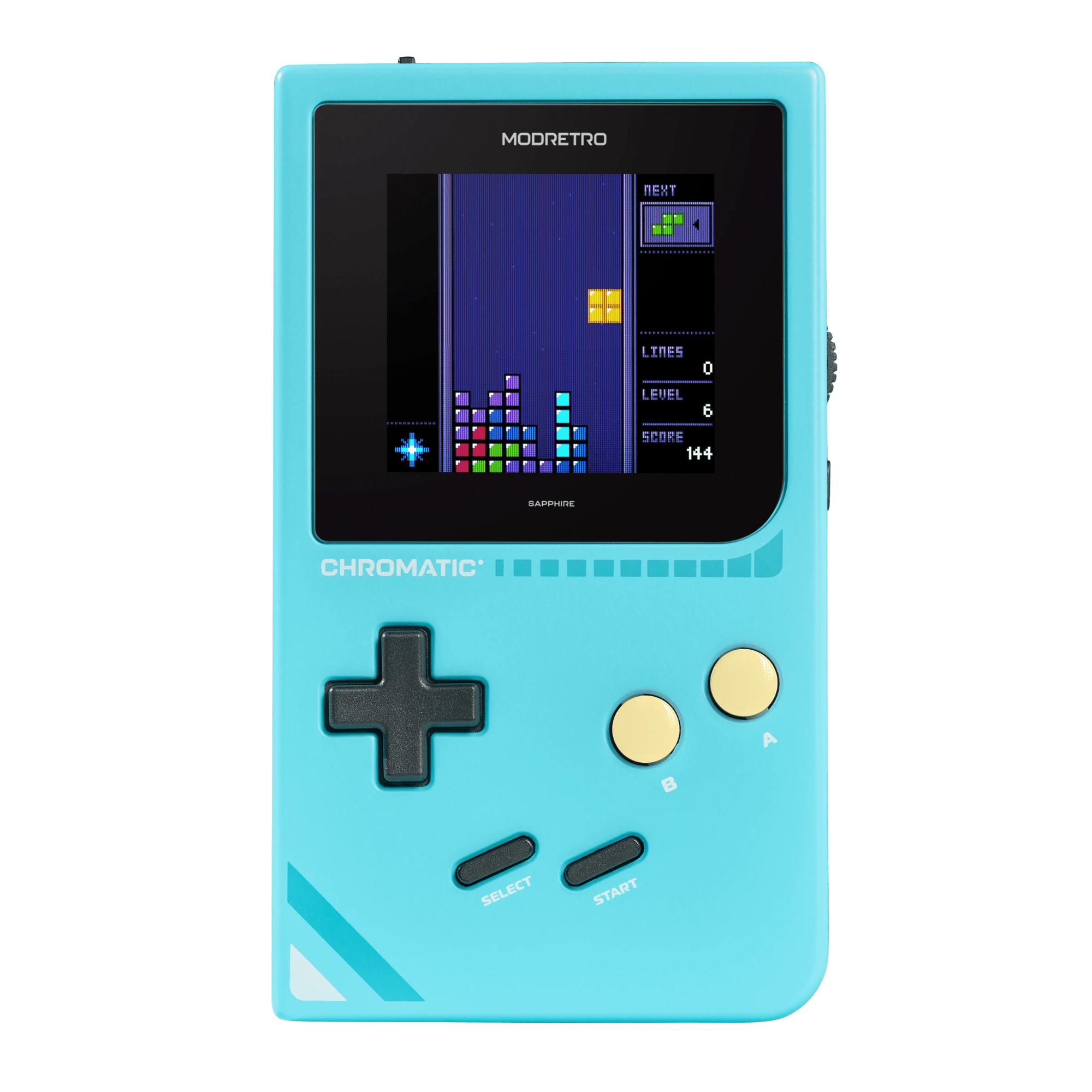 ModRetro Chromatic + Tetris Bundle Wave Blue - Sapphire Display