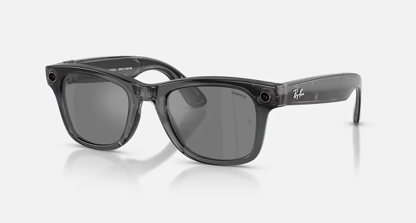 Ray-Ban Meta & Coperni Gen 1 Wayfarer Limited Edition - (F) Shiny Transparent Black - (L) Grey Mirror - (Standard)