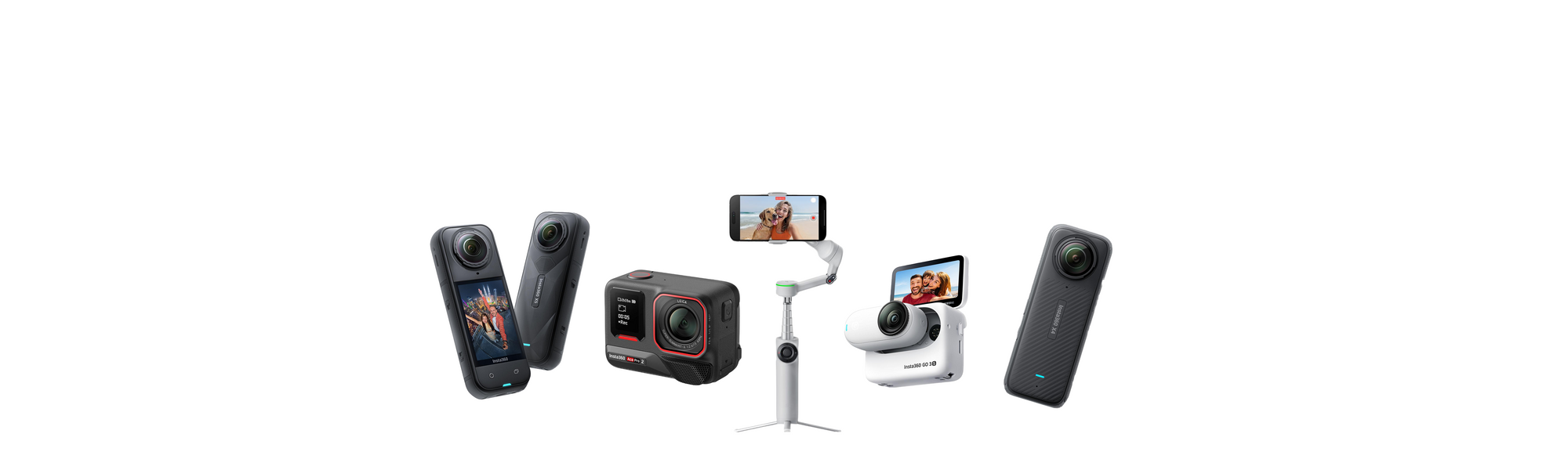 A Collection of the Insta360 products for of end-of-season sale