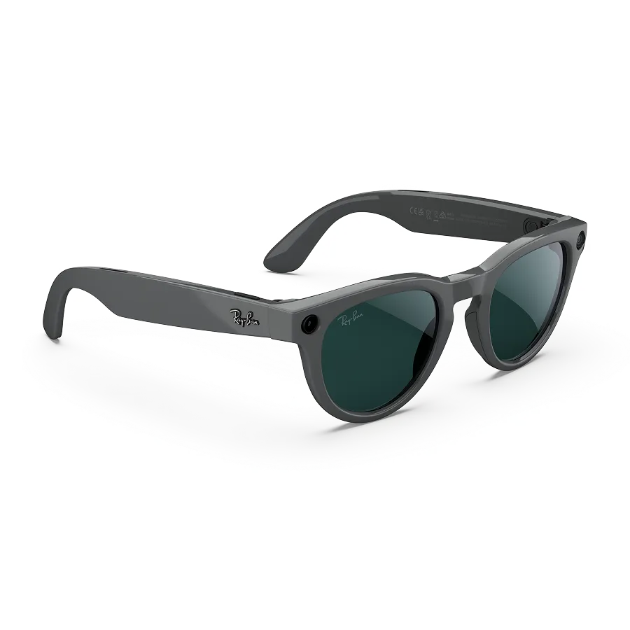 Ray-Ban Meta Headliner Gen 2 - (F) Shiny Asteroid Gray – (L) Clear to Emerald Transitions – (Standard)