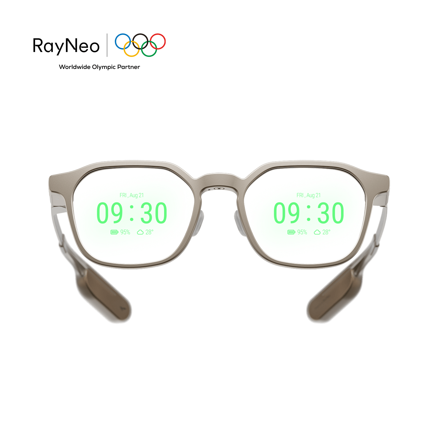RayNeo iO AI Glasses Dune Gold standard