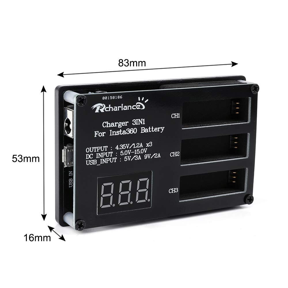 UniOEM 3in1 Insta360 ONE X Battery Charger (Without Power Adapter)