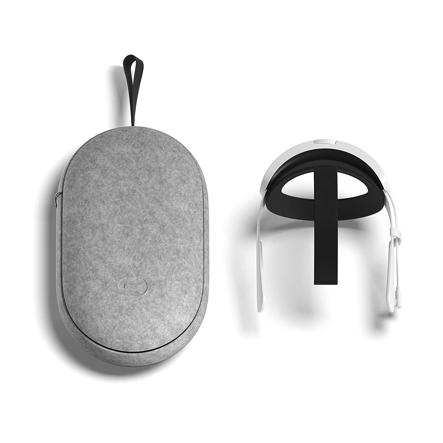 Grey Oculus Quest 2 Carrying Case and Oculus Quest 2 Elite Strap