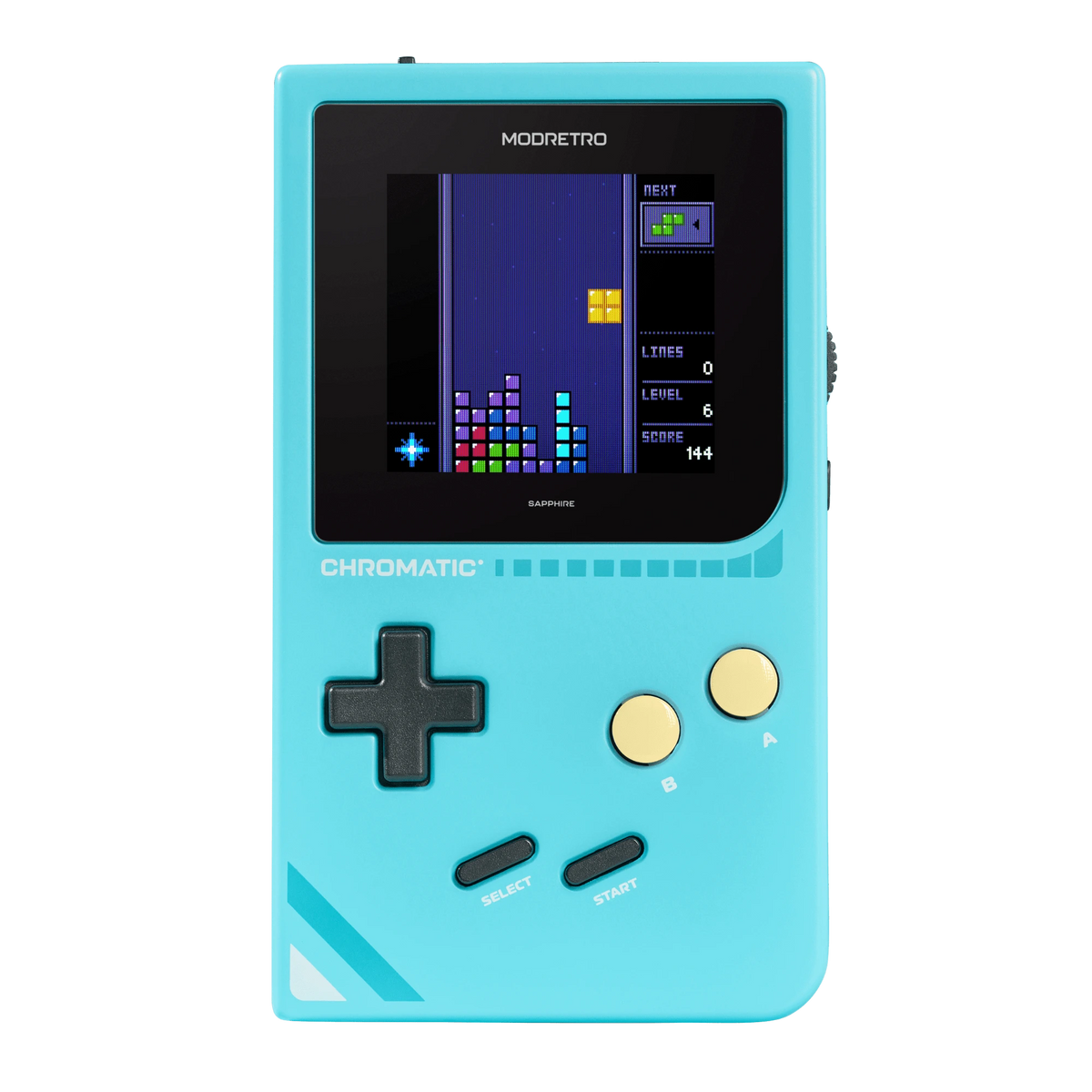 ModRetro Chromatic + Tetris Bundle Wave Blue - Sapphire Display