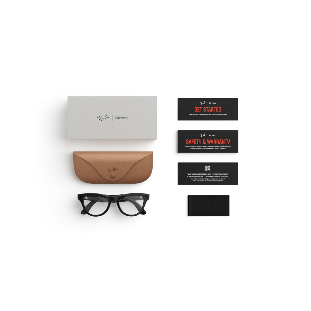 Ray-Ban Meta Skyler - (F) Shiny Black - (L) Clear - (Standard)