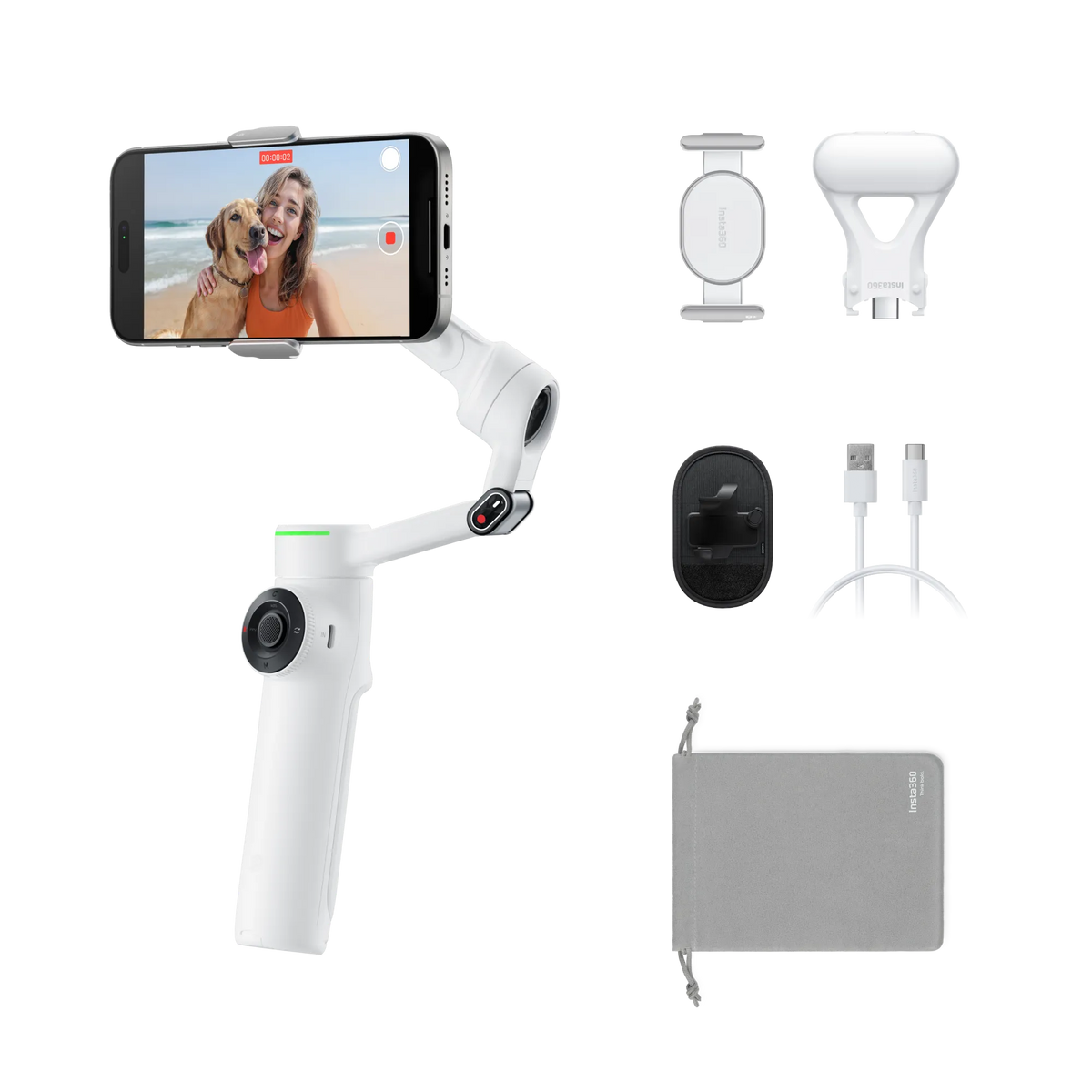 Insta360 Flow 2 Pro Summit White Vlog Bundle