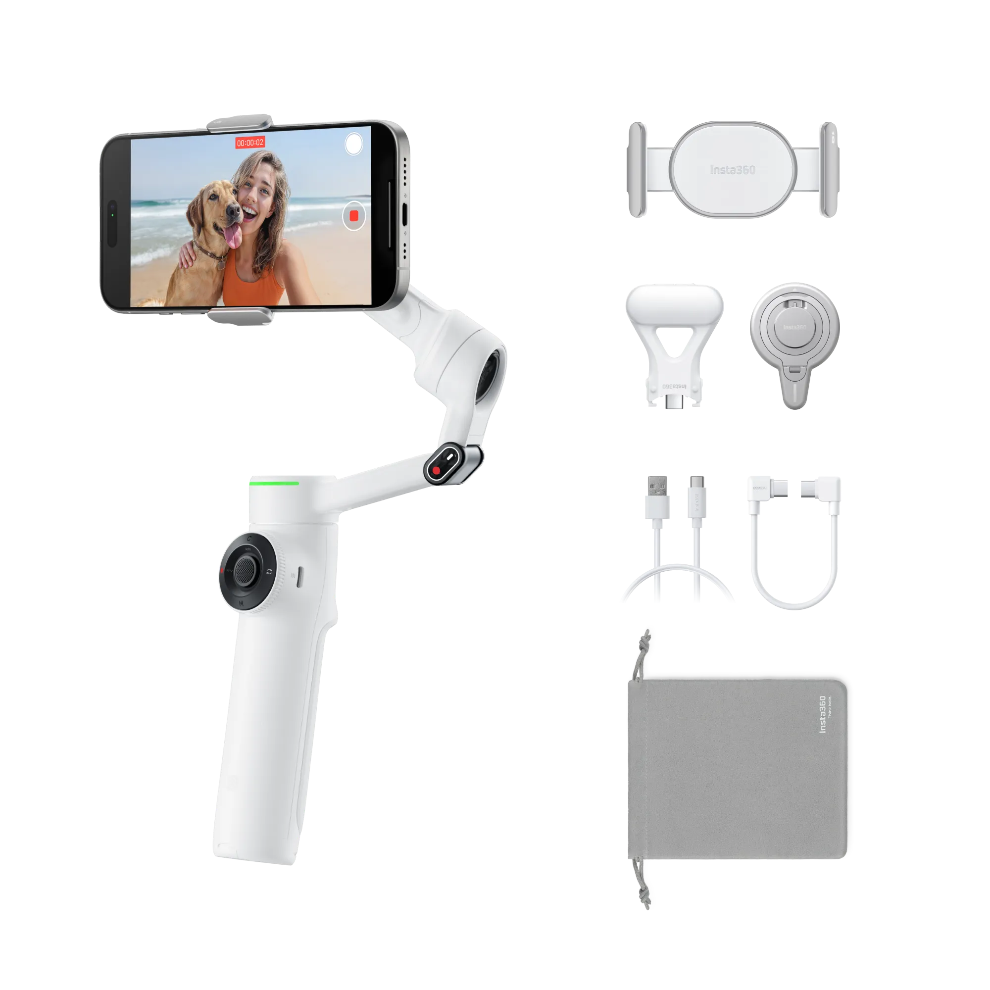 Insta360 Flow Pro 2 Creator Bundle Summit White