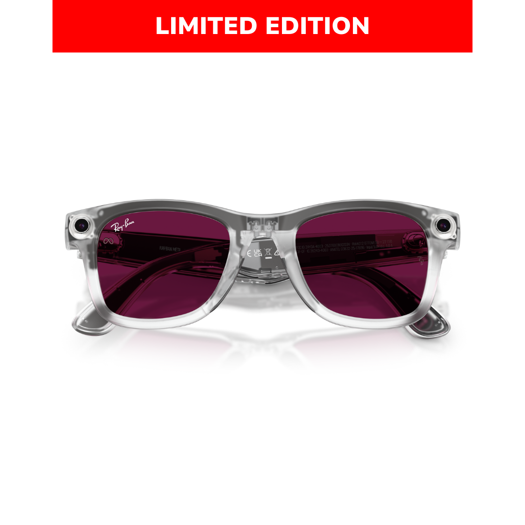 Ray-Ban Meta Wayfarer Gen 2 - (F) Matte Transparent - (L) Clear to Ruby Transitions - Limited Edition (Standard)