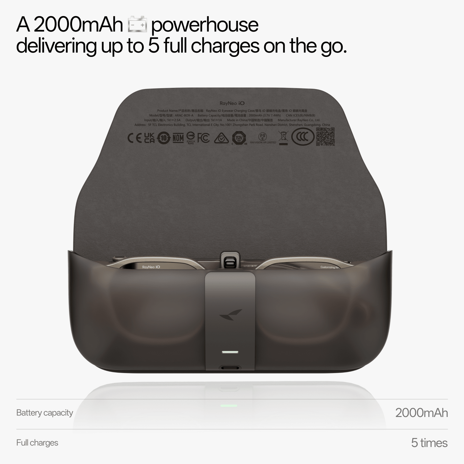 RayNeo iO Eyewear Charging Case product view 2