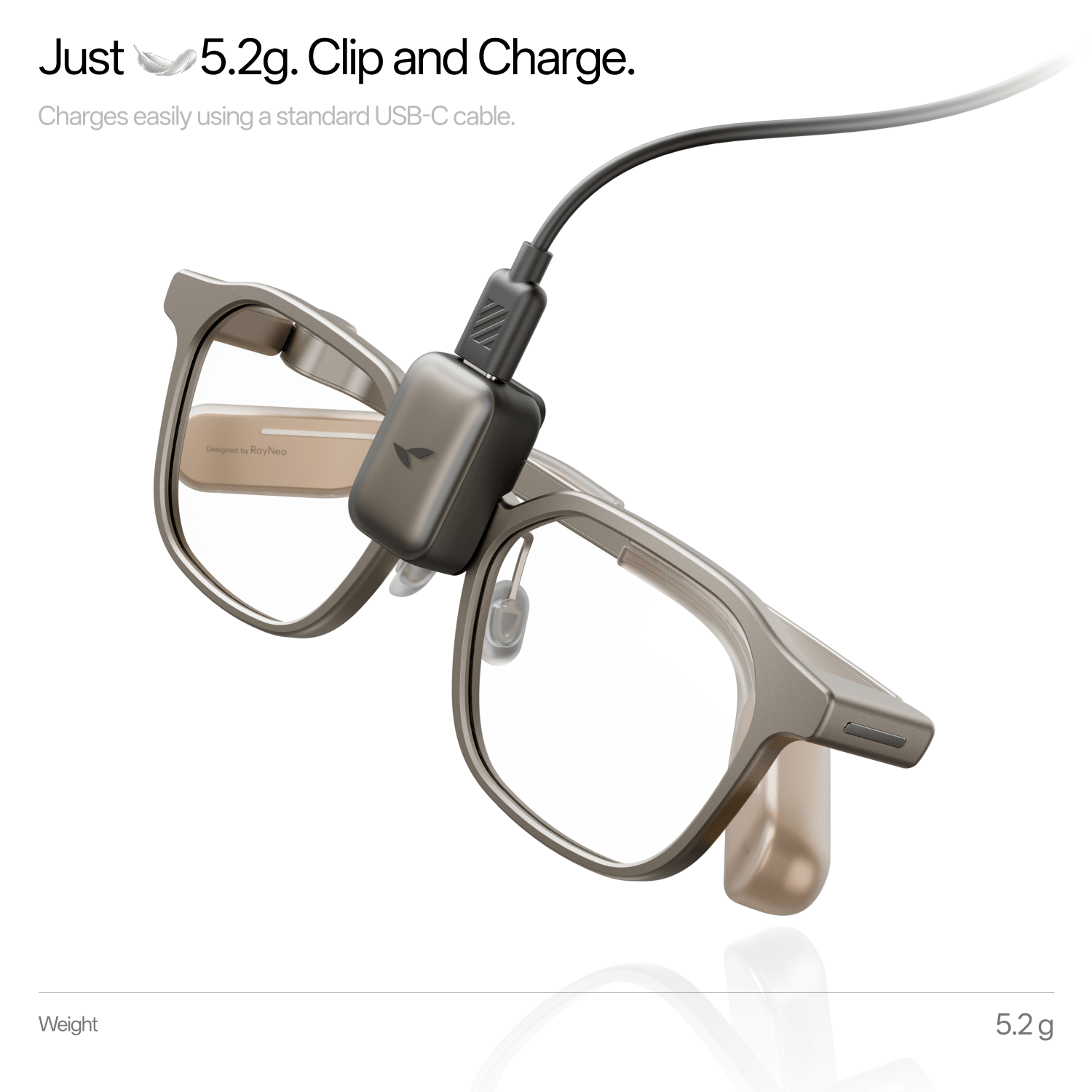 RayNeo iO Eyewear Charging Clip product view 2