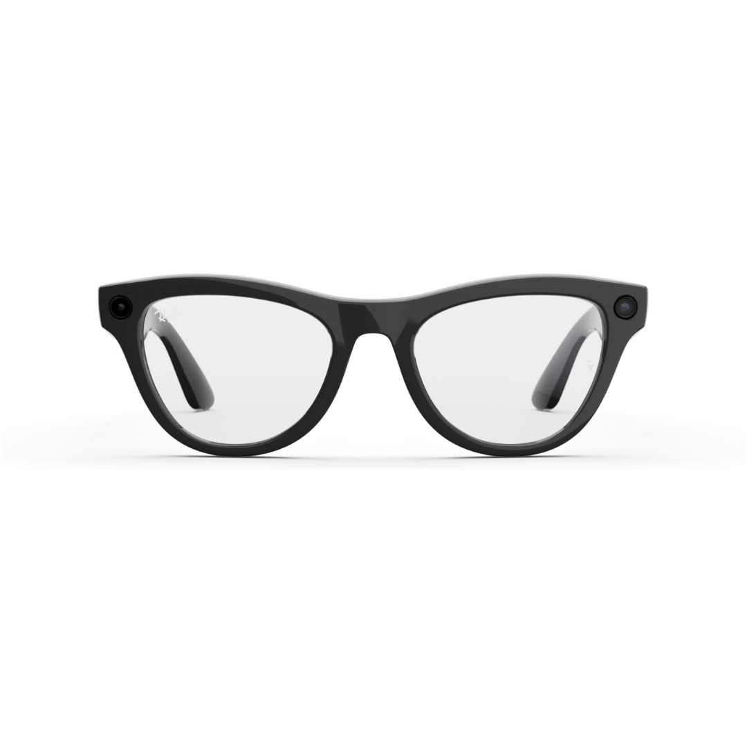 Ray-Ban Meta Skyler - (F) Shiny Black - (L) Clear - (Standard)