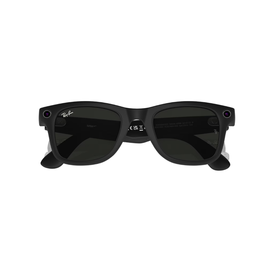 Ray-Ban Meta Wayfarer - (F) Matte Black - (L) Clear to Graphite Green Transitions - (Standard)