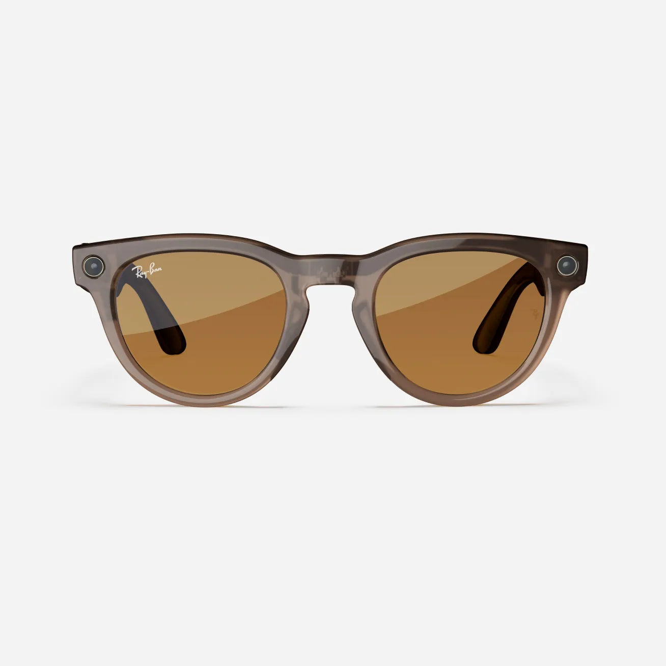 Ray-Ban Meta Headliner - (F) Shiny Warm Stone Transparent - (L) Saffron Yellow Transitions - (Standard)