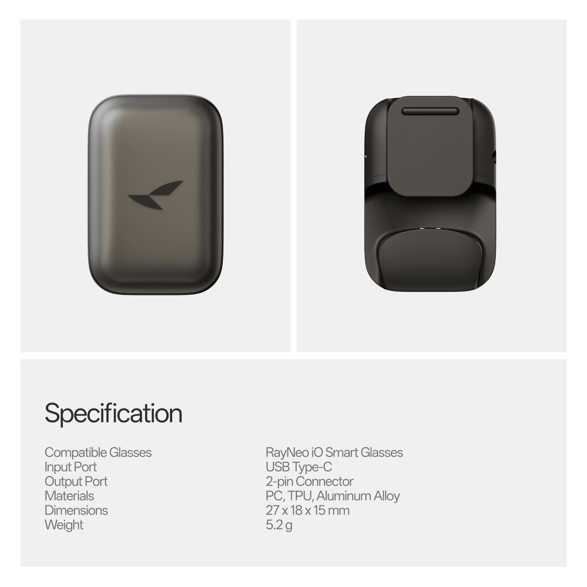 RayNeo iO Eyewear Charging Clip product view 3