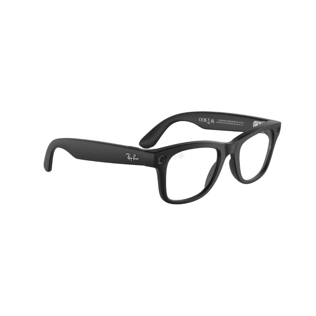 Ray-Ban Meta Wayfarer - (F) Matte Black - (L) Clear to Graphite Green Transitions - (Standard)