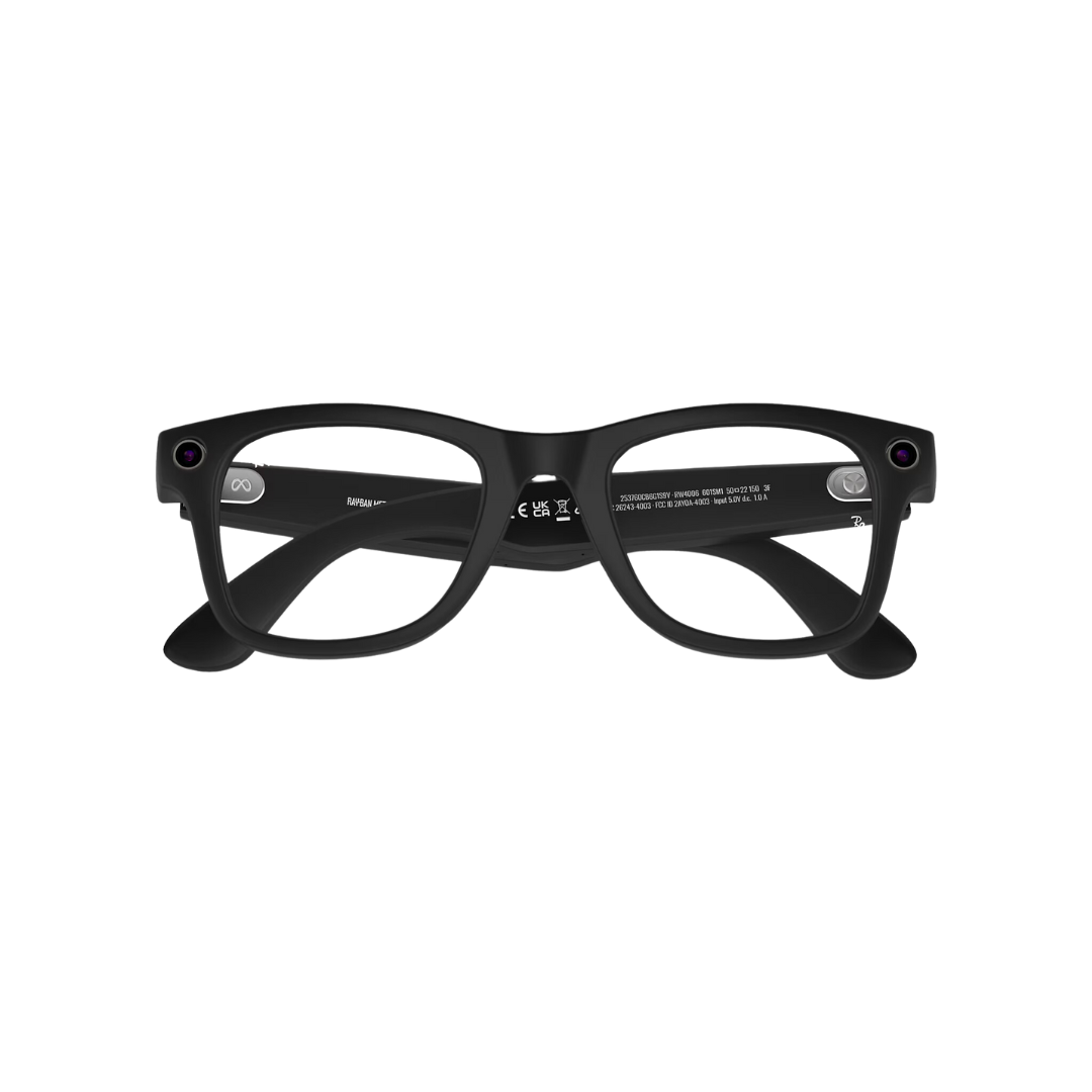 Ray-Ban Meta Wayfarer - (F) Matte Black - (L) Clear to Graphite Green Transitions - (Standard)