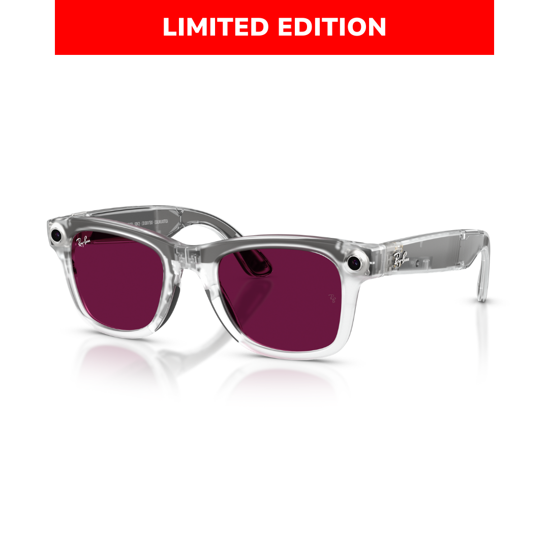 Ray-Ban Meta Wayfarer Gen 2 - (F) Matte Transparent - (L) Clear to Ruby Transitions - Limited Edition (Standard)
