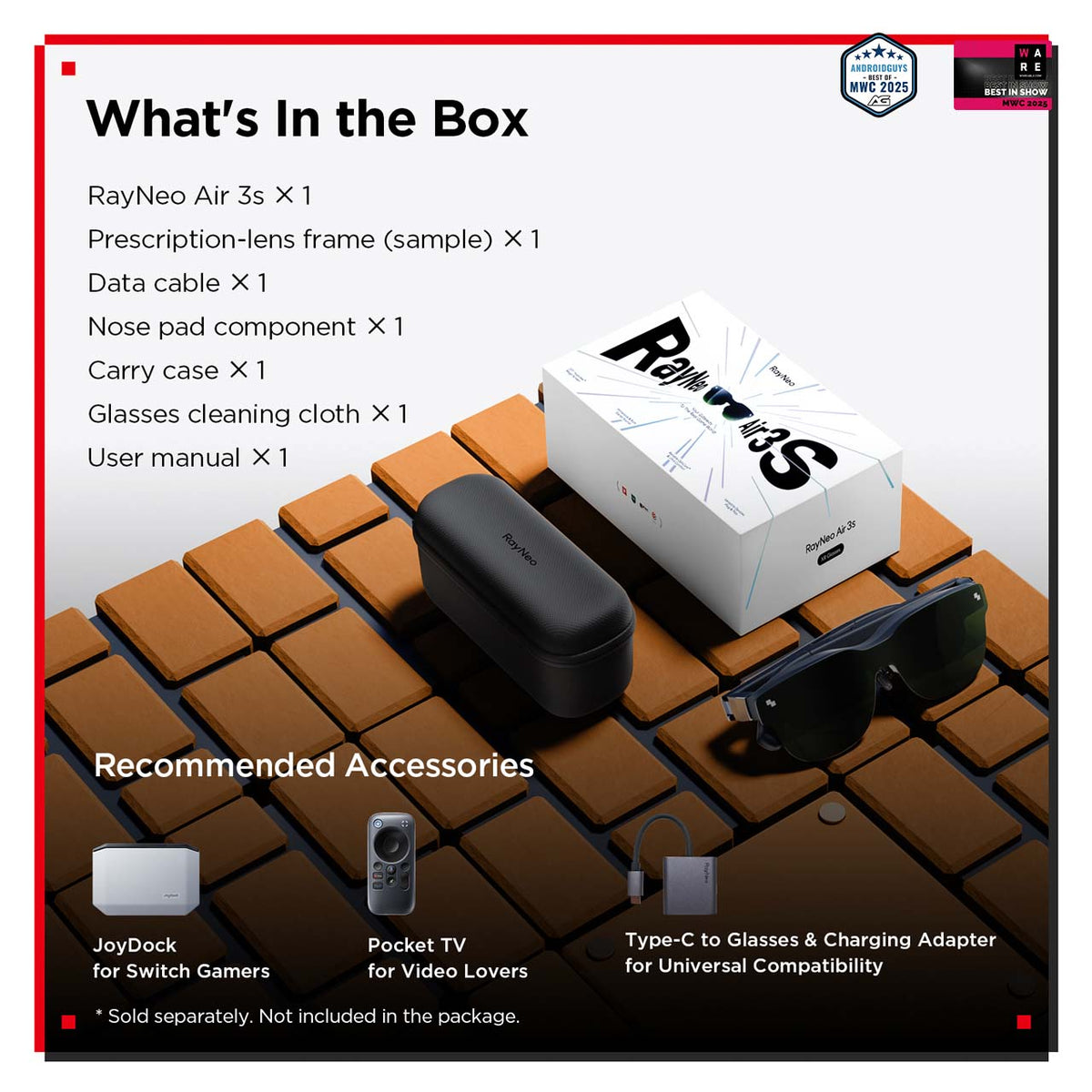 RayNeo Air 3s + Pocket TV Bundle product view 5