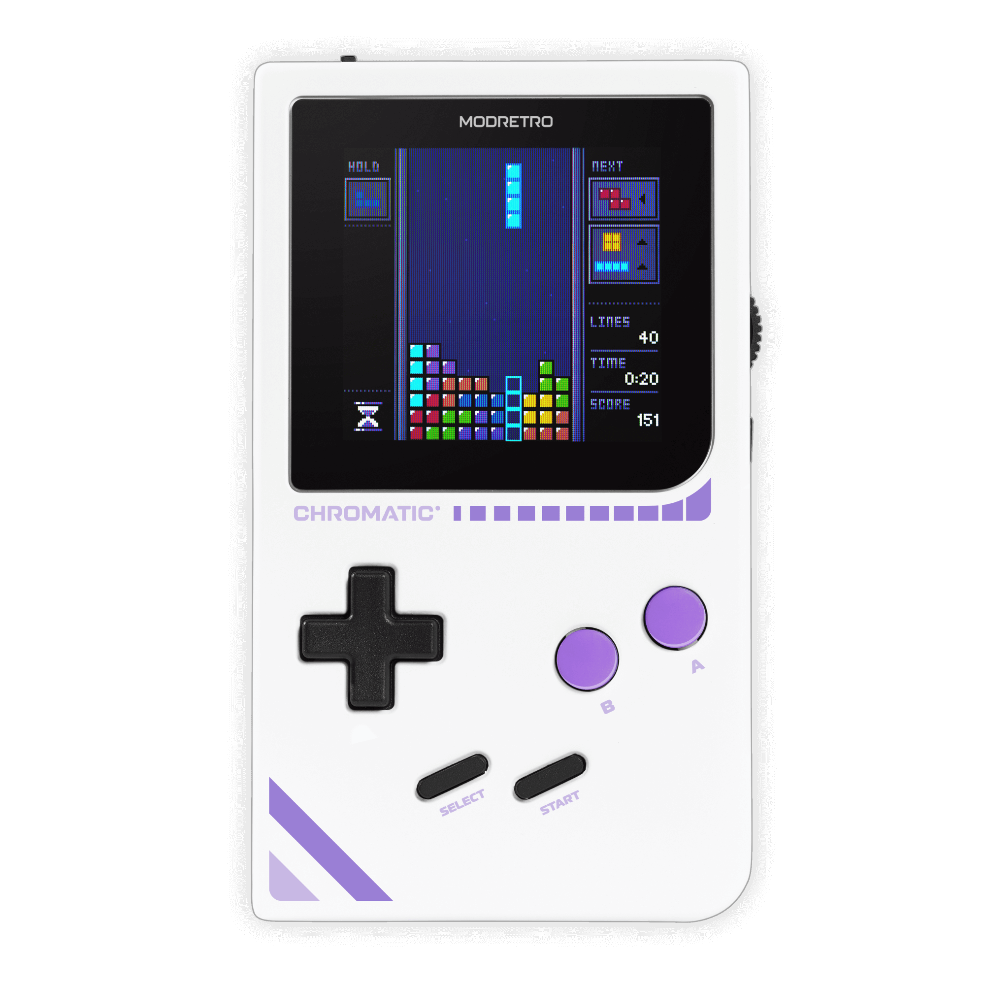 ModRetro Chromatic + Tetris Bundle - Cloud White Gorilla Display