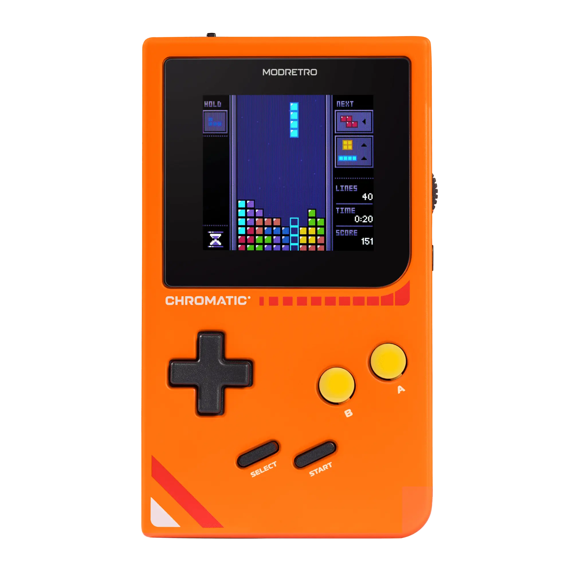 ModRetro Chromatic + Tetris Bundle Inferno Orange - Gorilla Display