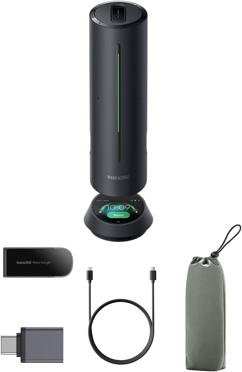 Insta360 Wave - AI Speakerphone - Standard Bundle - Graphite Black